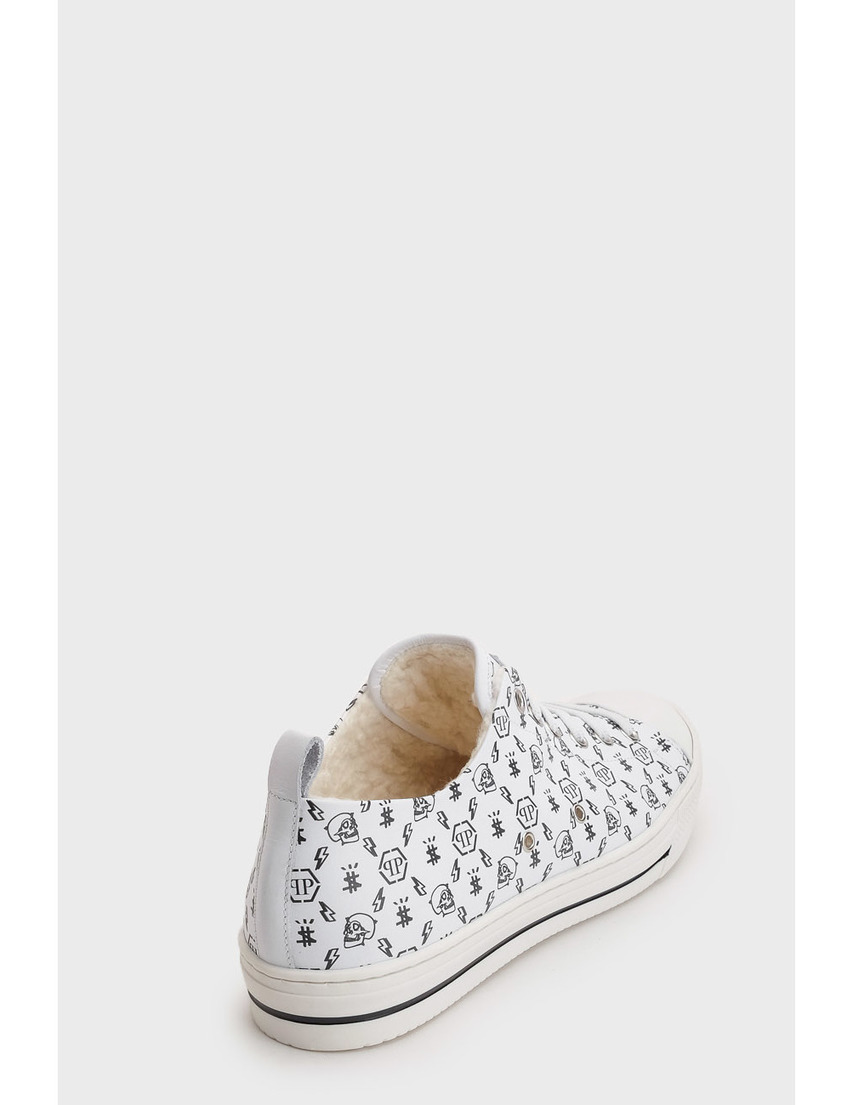 женские белые Кроссовки Philipp Plein FAAS BSC_0244 - фото-2