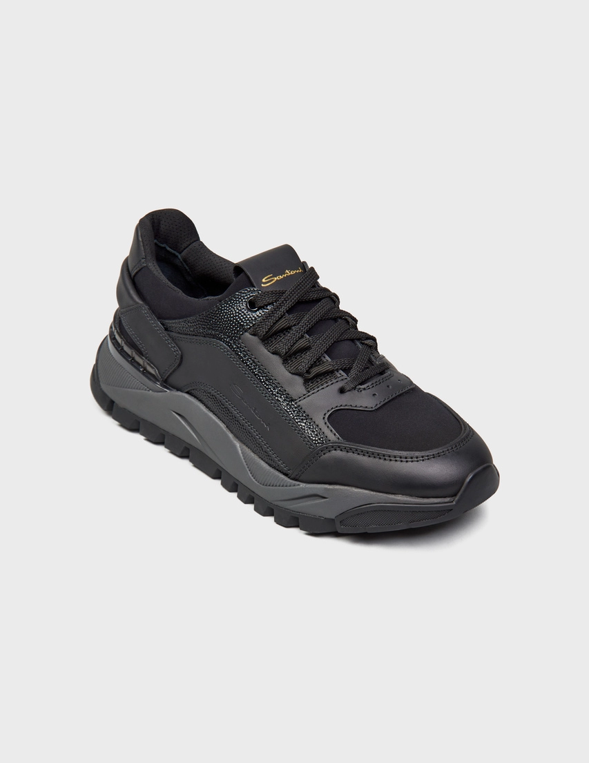 Кросівки Santoni 21877_black_183534 (Чорний) в інтернет магазині
