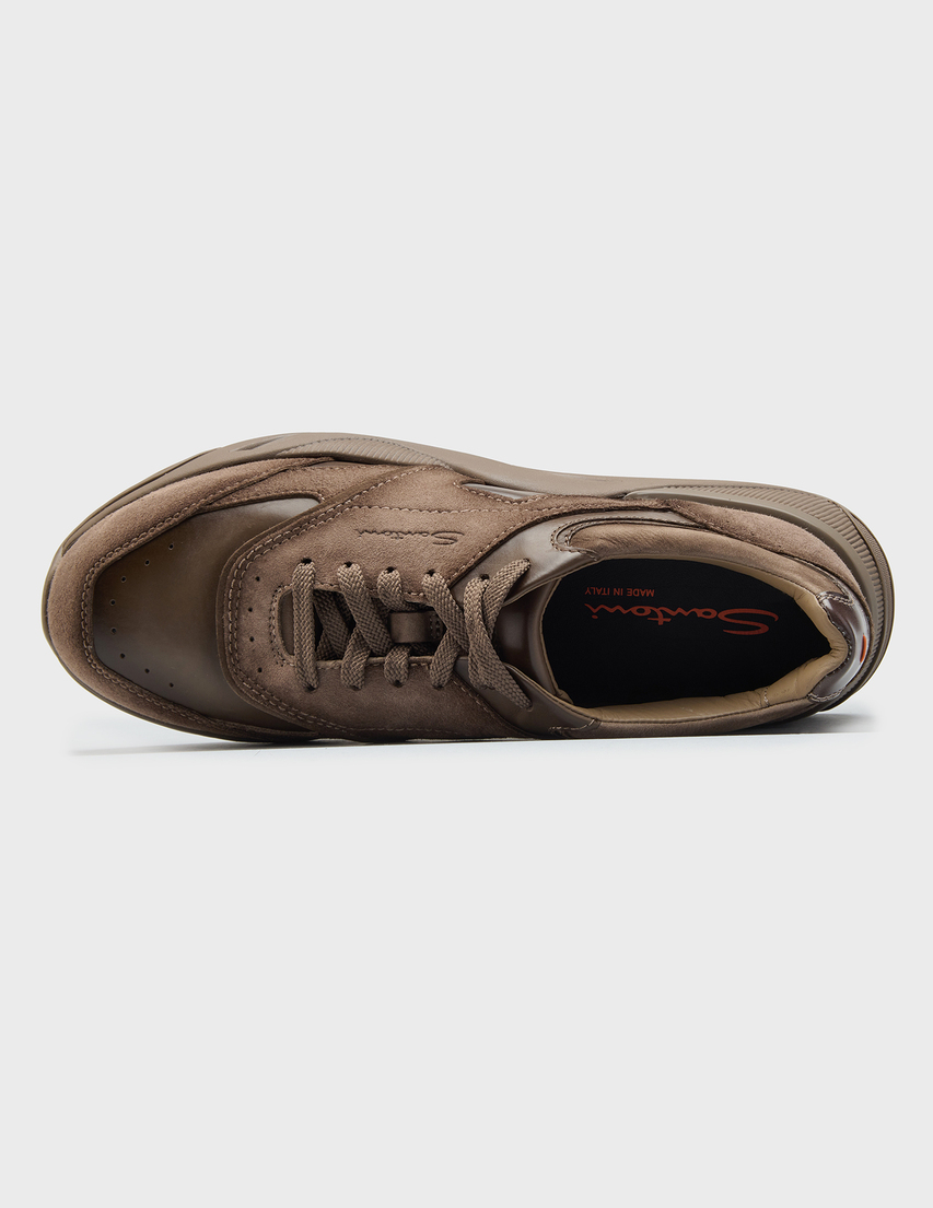 коричневые мужские Кроссовки Santoni 22112-81_brown 32352 грн