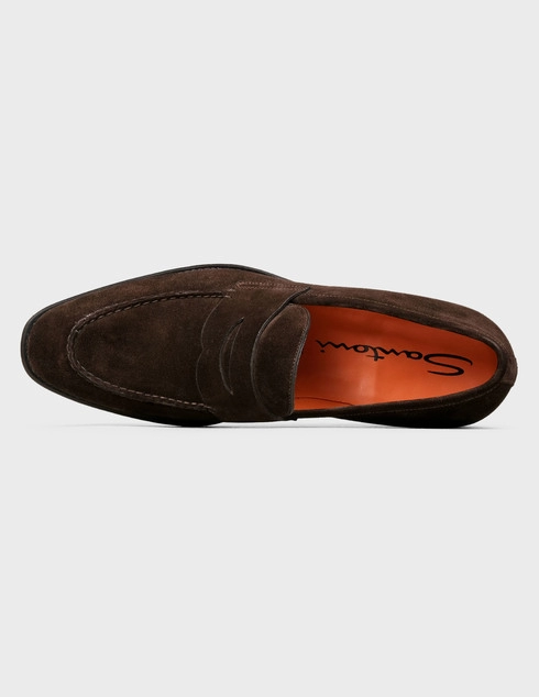 коричневые мужские Лоферы Santoni Sant-MCDU06949XB2IROVT50-brown 11777 грн