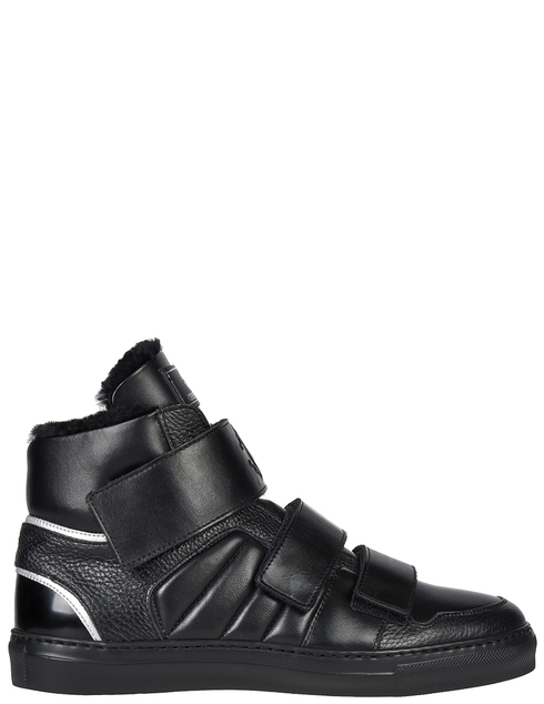 мужские черные кожаные Кроссовки Roberto Cavalli 8304-black - фото-5