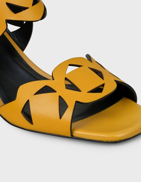 женские желтые кожаные Босоножки Bruno Premi BZ0507X-yellow - фото-5