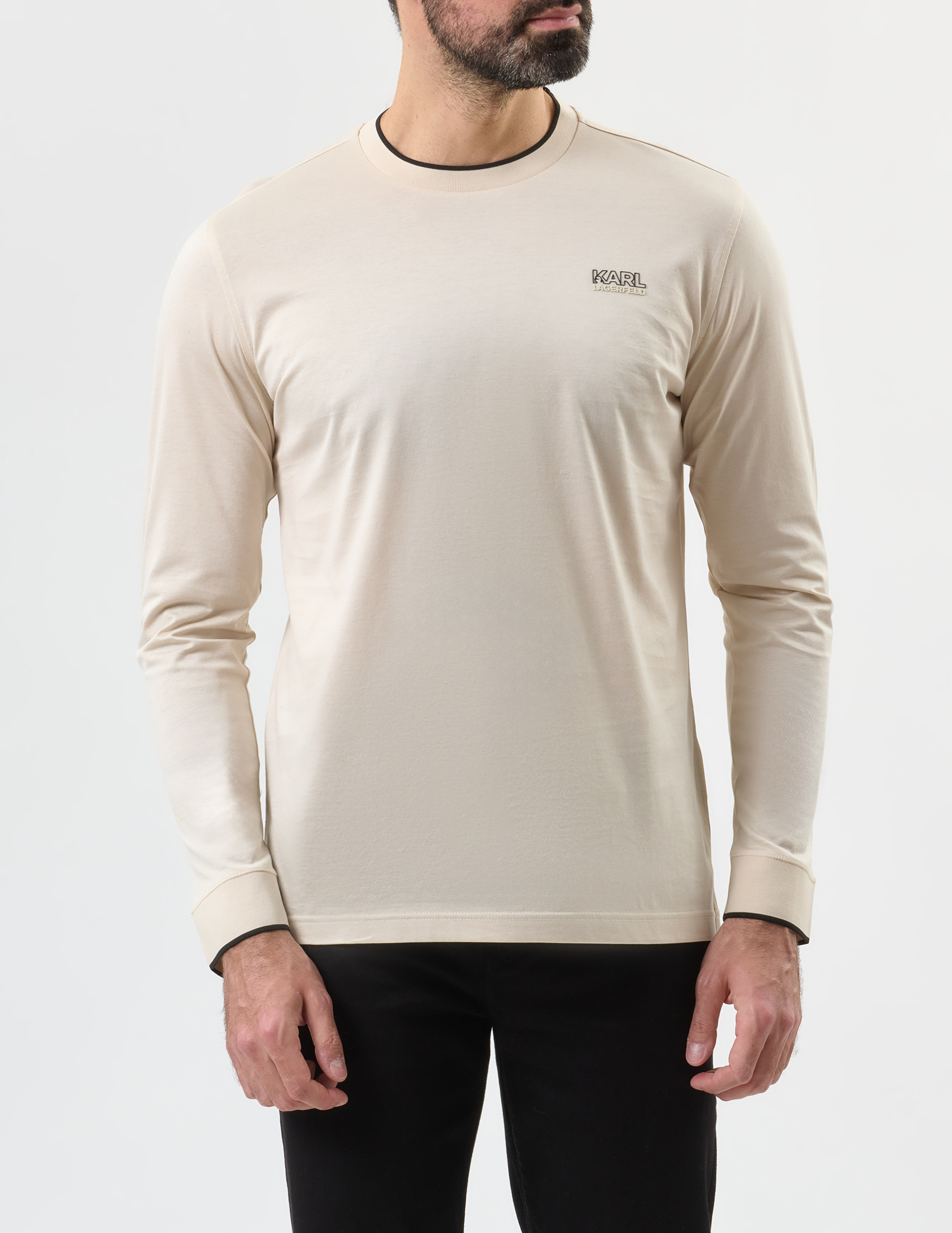 

Лонгслив, Бежевый;молочный