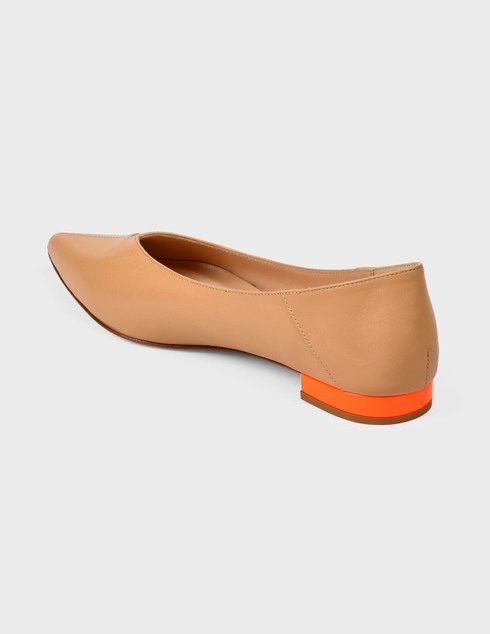 женские бежевые Балетки Fabio Rusconi 5380-К-fango-Л-orange-beige - фото-2