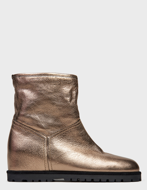 женские золотые кожаные Ботинки Ballin В410032_gold - фото-5