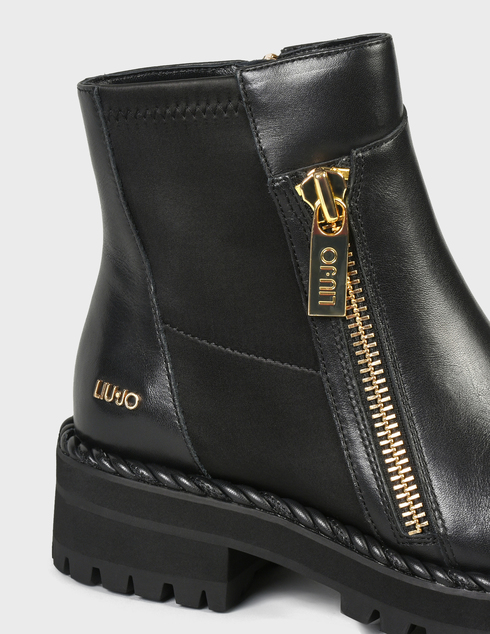 женские черные кожаные Ботинки Liu Jo AGR-SF1019PX190-22222 - фото-5