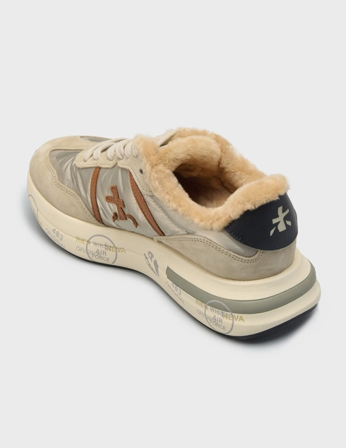 женские бежевые Кроссовки Premiata AGR-CASSIE_6569M - фото-2