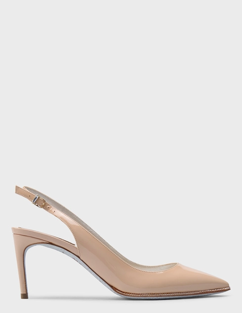 женские бежевые лакированные Босоножки Rene Caovilla 331_beige - фото-5