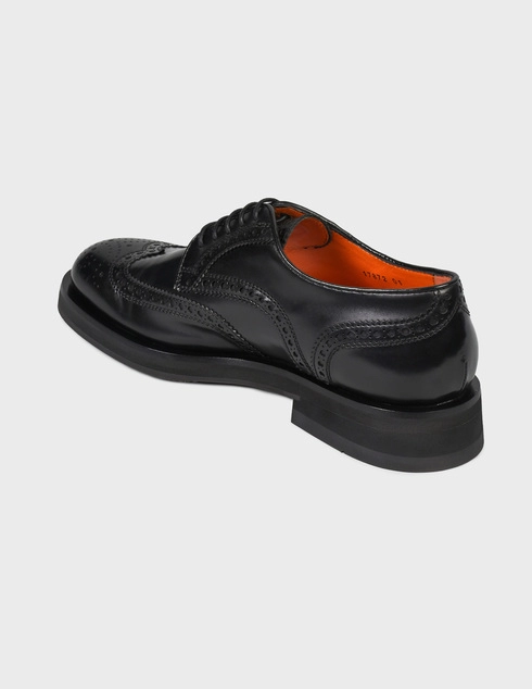 черные мужские Броги Santoni 17872-black 20394 грн