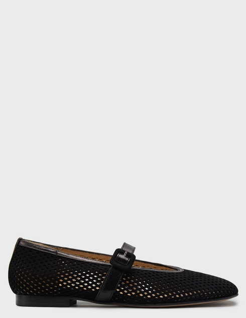 женские черные замшевые Балетки Luca Grossi 743_black - фото-5