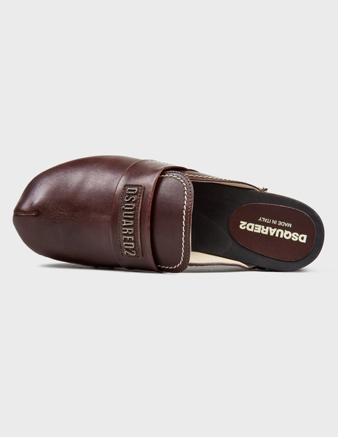 коричневые женские Шлепанцы Dsquared2 77769-K-brown 9296 грн