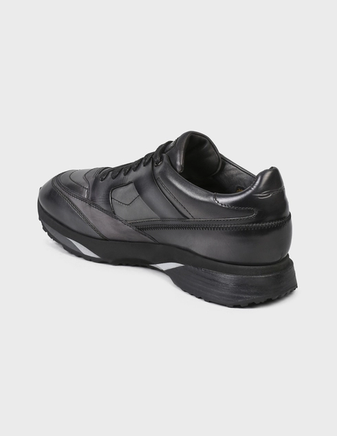 мужские черные Кроссовки Santoni SMBEN21167NGGRGODG62-black - фото-2