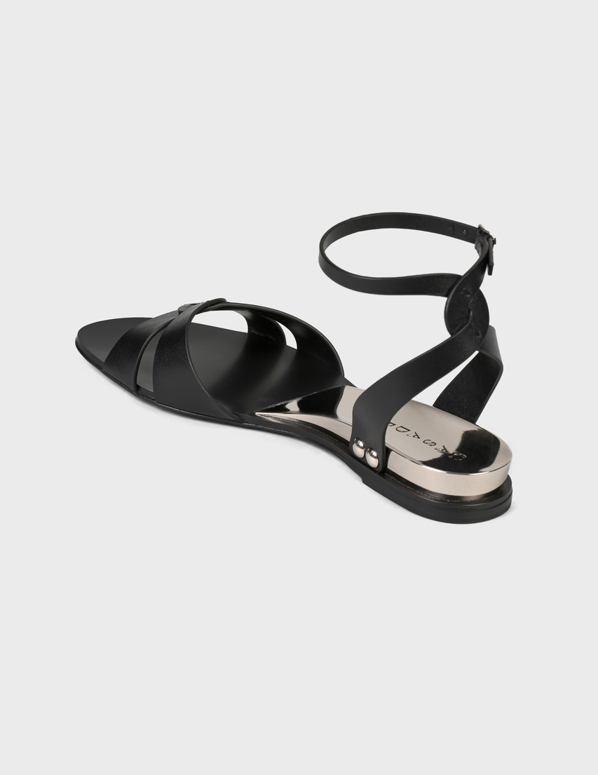женские черные Босоножки Casadei 806-black - фото-2