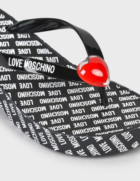 женские черные резиновые Пантолеты Love Moschino 28174-black - фото-5