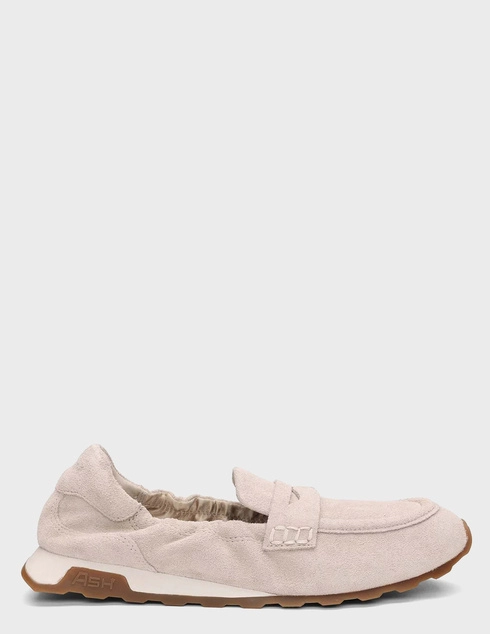 женские бежевые замшевые Лоферы Ash KRISS-001 - фото-5