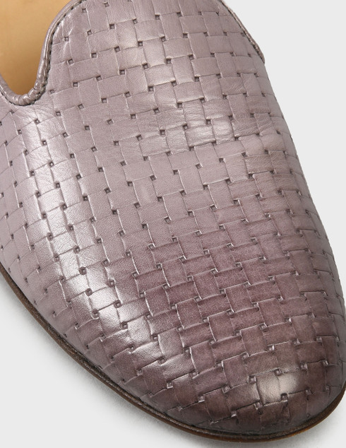 женские фиолетовые кожаные Лоферы Doucal'S 8006-gray - фото-5