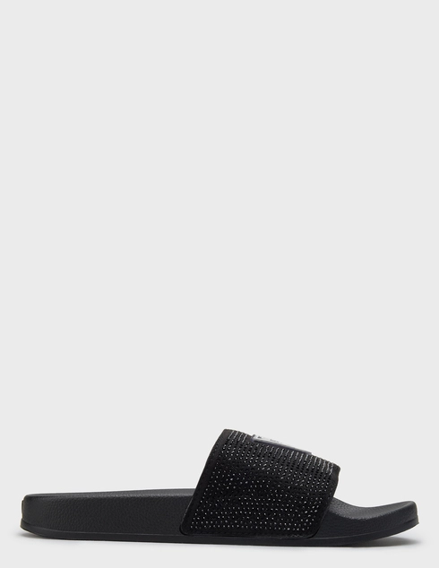 женские черные текстильные Шлепанцы Guess E6GZ16BB00F-JBLK_black - фото-5