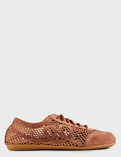 женские коричневые текстильные Кеды L'Estrosa 589_brown - фото-5