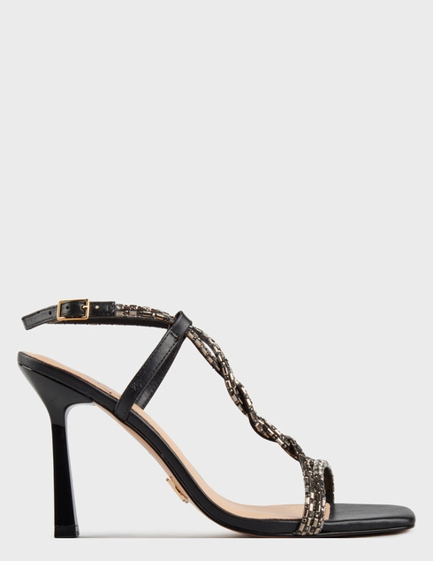 женские черные  Босоножки Albano 6829-K-strass_black - фото-5