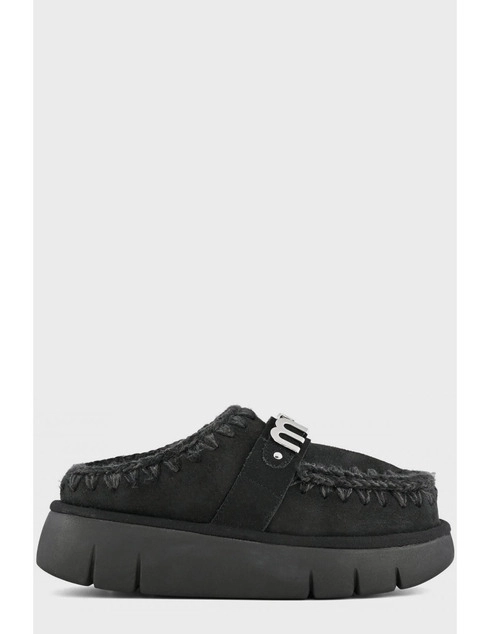 женские черные замшевые Угги Mou MOU_112 - фото-5