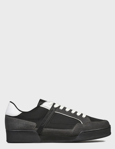 мужские черные Кроссовки Trussardi TJ-0404-black - фото-6