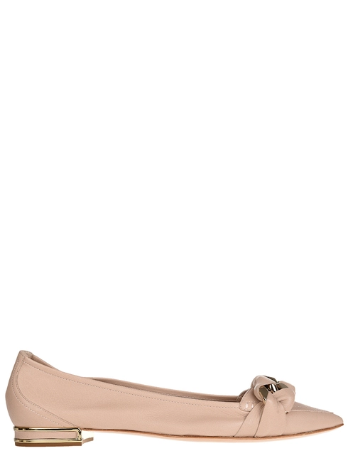 женские бежевые кожаные Балетки Casadei 091_beige - фото-5