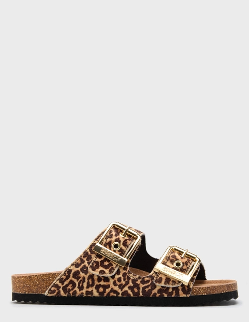 женские принт меховые Шлепанцы Colors Of California 502-poni-leo_print - фото-5