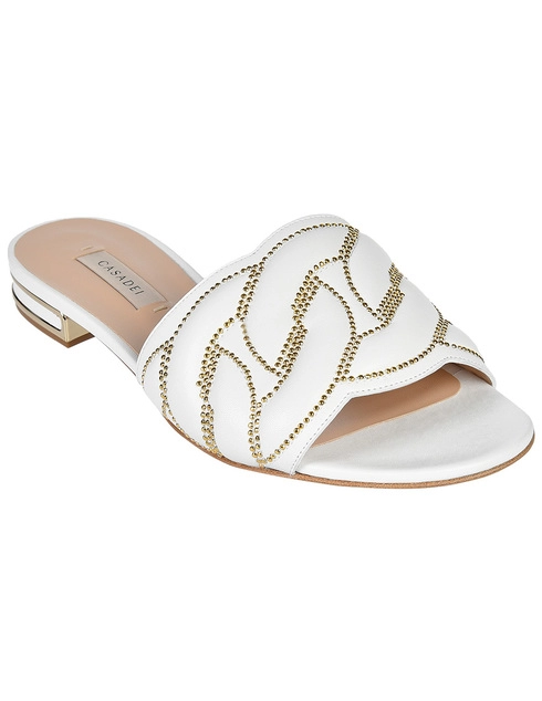 белые Шлепанцы Casadei AGR-618-white