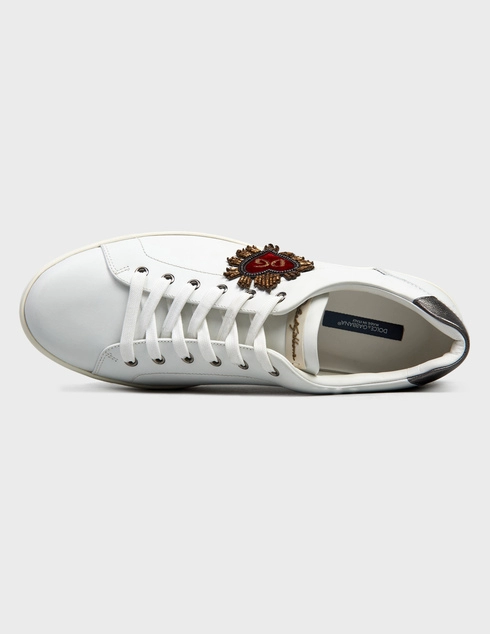 белые мужские Кеды Dolce & Gabbana CS1676-White 17592 грн