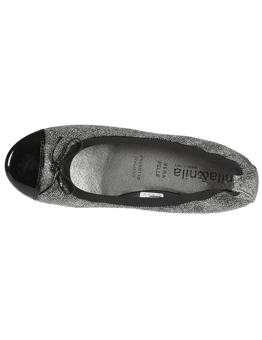 черные женские Балетки Nila & Nila 7204_silver 880 грн