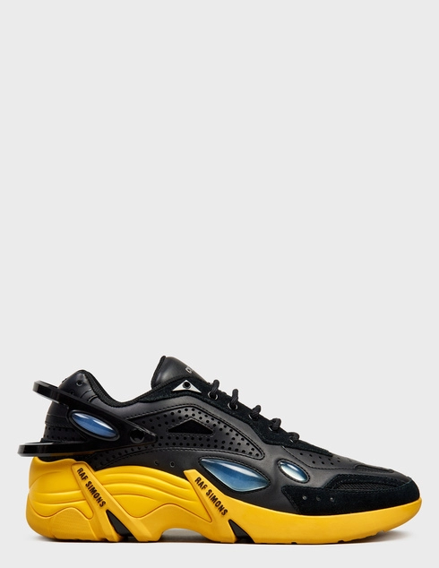 мужские черные кожаные Кроссовки Raf Simons HR740003L-01_black - фото-5