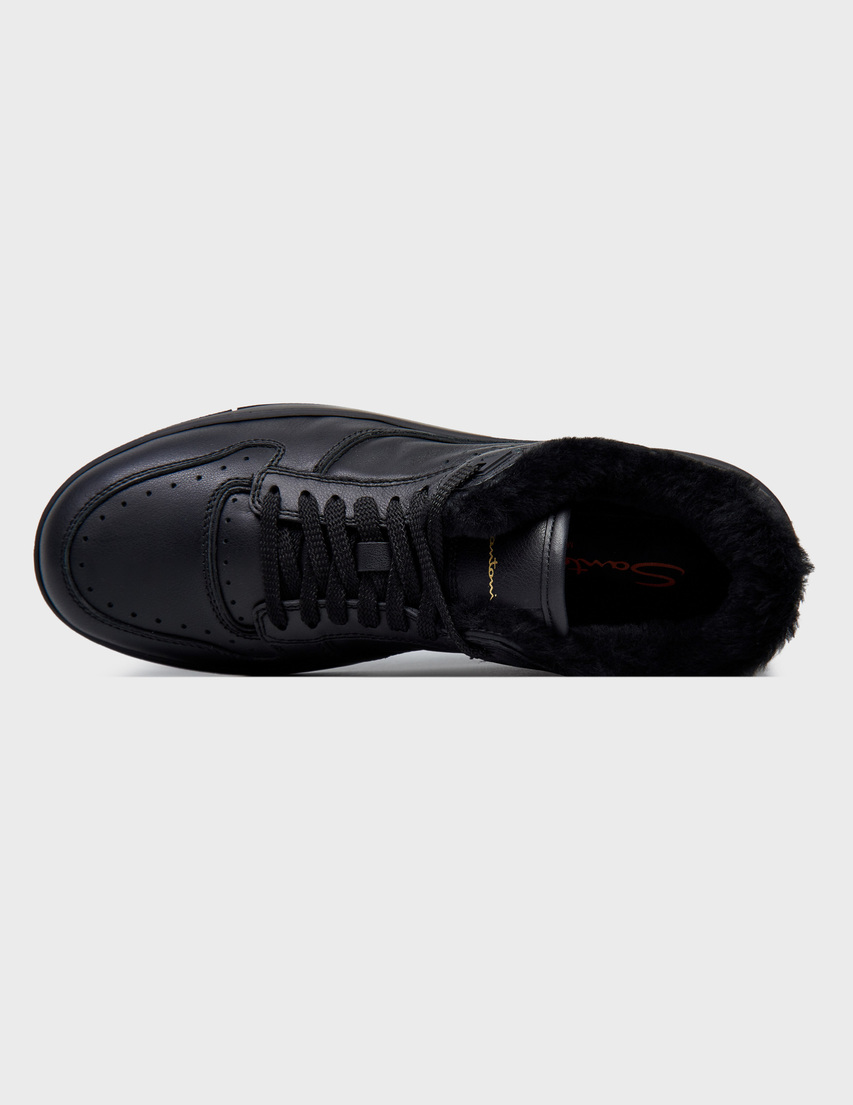 черные мужские Кеды Santoni 21865_black 19941 грн