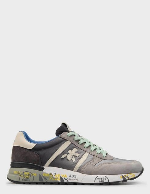 мужские серые текстильные Кроссовки Premiata LANDER_4586 - фото-5