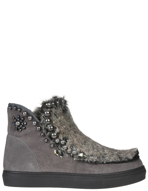 женские серые замшевые Ботинки Nila & Nila 101_gray - фото-5