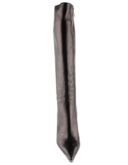 женские черные кожаные Сапоги Gianmarco Lorenzi 71726k - фото-5