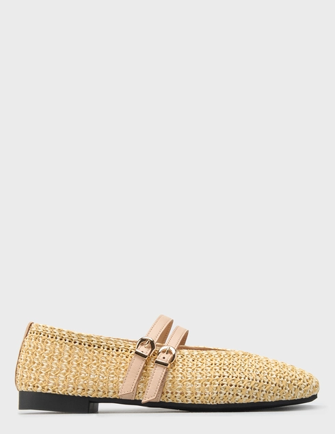 женские бежевые рафия Балетки Helena Soretti SOFIA_beige - фото-5