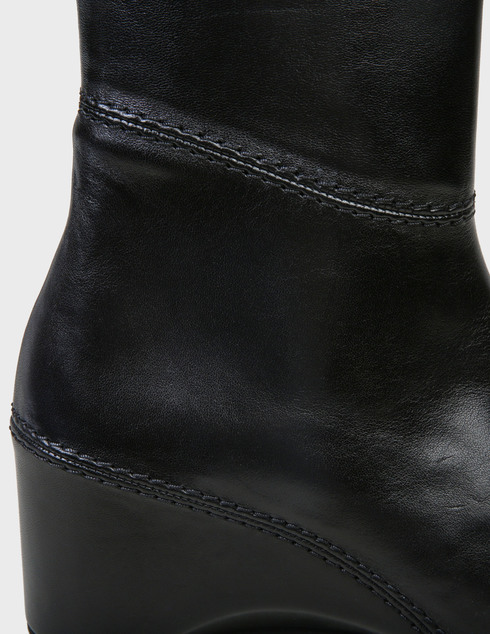 женские черные кожаные Ботинки Thierry Rabotin 1173-black - фото-5
