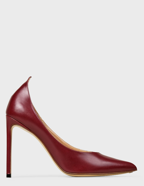 женские бордовые кожаные Туфли Francesco Russo FR-AW19-RIP533-215-bordo - фото-5