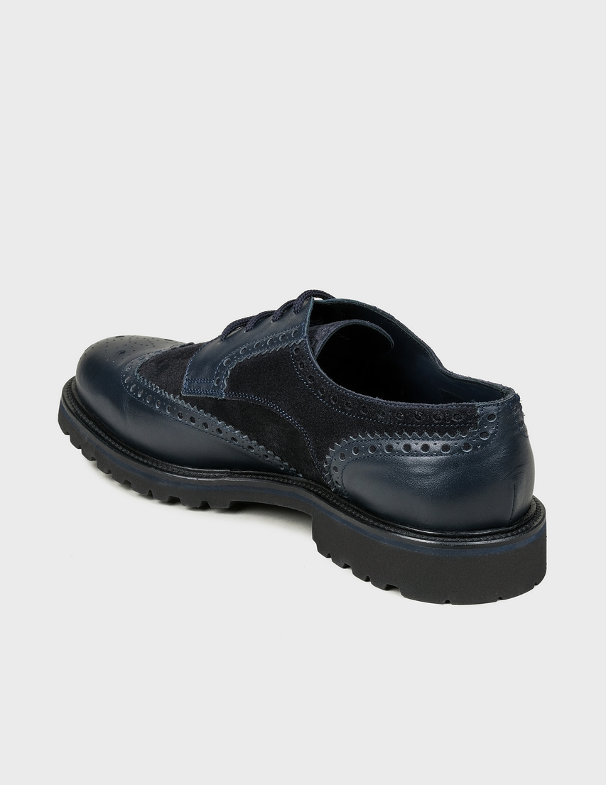 мужские синие Дерби Pellettieri di Parma Pel-AW19-20-33001199150-blue - фото-2