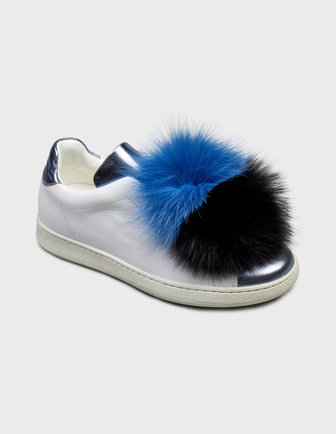 белые Кеды Joshua Sanders JS-10381-Blue-Black-Pom-Pom_white