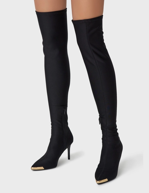 женские черные Ботфорты Versace Jeans Couture 71VA3S53-899 - фото-2