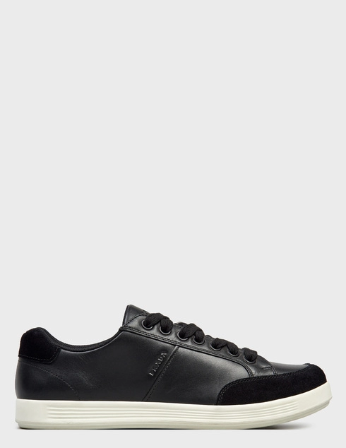 мужские черные кожаные Кеды Prada 4E3404-Nero_black - фото-5