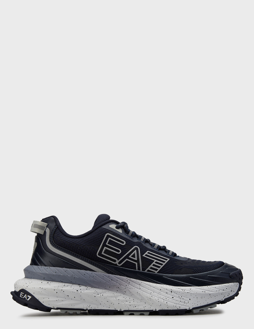 мужские синие текстильные Кроссовки Ea7 Emporio Armani 177-546_blue - фото-5