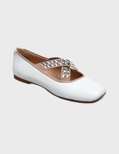 белые Балетки Casadei 176_white