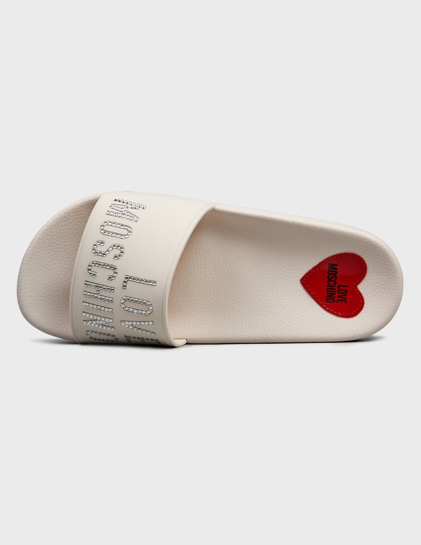 белые женские Шлепанцы Love Moschino 28122_white 5150 грн