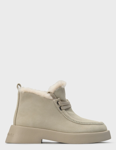 женские бежевые замшевые Полуботинки Armani Exchange XW001675-AF17465-Z0005_beige - фото-5