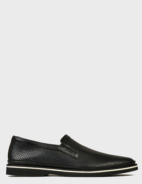 мужские черные кожаные Туфли Luca Guerrini 11901-black - фото-5
