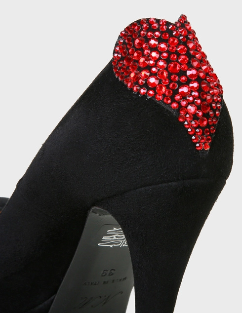 женские черные замшевые Туфли Nando Muzi 8110-black - фото-5