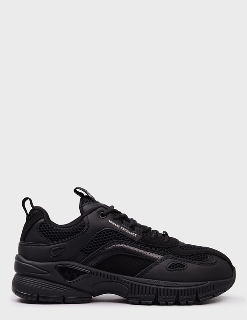 мужские черные текстильные Кроссовки Armani Exchange XM002623-AF22829-MC513_black - фото-5