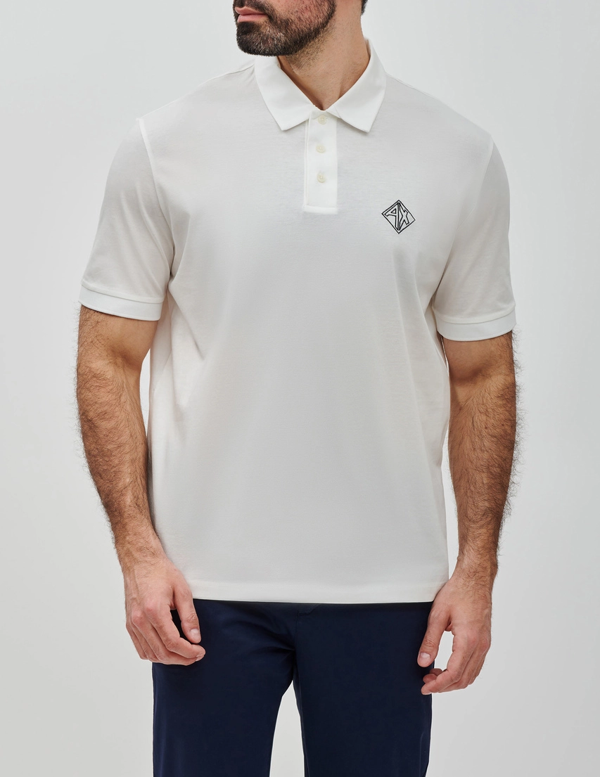 不*火様 TRVO WHITE LUNAR DUST POLO Поло Armani Exchange XM000222-AF10364-U0009_white_225064 (Білий) в